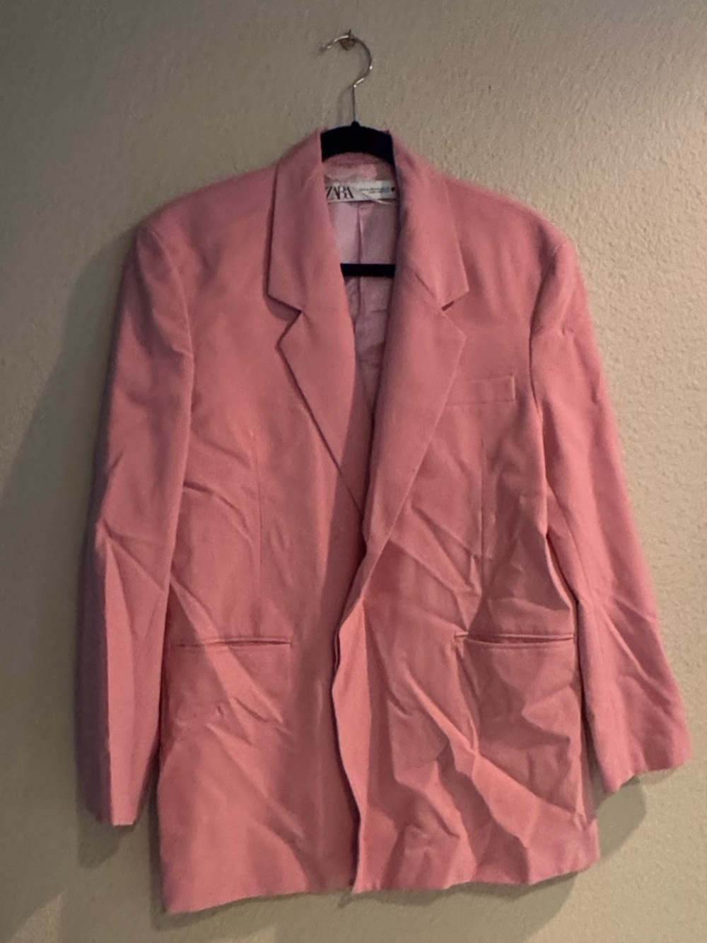 Zara Soft Pink Tailored Blazer